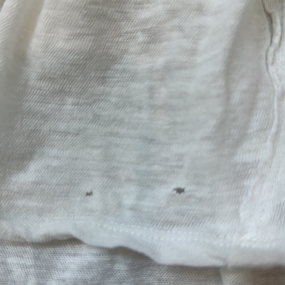 Free People, We The Free Linen and Cotton Blend Ivory Draped Smock Tank - Picture 7 of 7